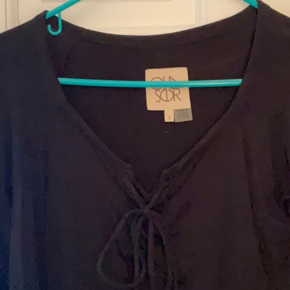 Old Navy Black Lace-Up Top